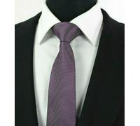 Lusso Gessato Uomo Skinny Nero 6.5CM Bianco Marrone Cravatta Slim Seta Regalo 58