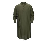 Uomo Lino Manica Lunga Kaftan Thobe Lungo Abito Camicia Vestaglia Casual Ab | Maglietta Padre E Figlia Maglia Muscle Set Bordeaux Bagno Stampata Animalier Pesanti Riflettente Trendy Rasata