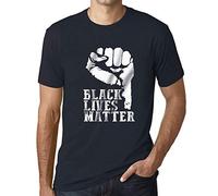 Uomo Maglietta Black Lives Matter T-Shirt Stampa Grafica Divertente Vintage Idea Regalo Originale alla Moda Marine S