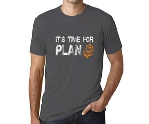 Uomo Maglietta È Il Momento Del Piano B Bitcoin Btc Hodl Crypto - It's Time For Plan B Bitcoin Btc Hodl Crypto - T-shirt Stampa Grafica Divertente Vintage Idea Regalo Originale Alla Moda Grigio Topo L
