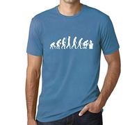 Uomo Maglietta Evolution De L'espèce Informatique Geek T-Shirt Stampa Grafica Divertente Vintage Idea Regalo Originale alla Moda Acqua XL