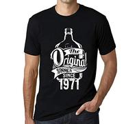 Uomo Maglietta Il Peccatore Originale dal 1971 - The Original Sinner Since 1971 - 55 Anni Idea Regalo 55° Compleanno T-Shirt Anniversario Stampa Grafica Vintage Anno 1971 novità Nero Profondo L
