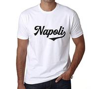 Uomo Maglietta Napoli T-Shirt Stampa Grafica Divertente Vintage Idea Regalo Originale alla Moda Bianco 5XL
