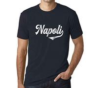 Uomo Maglietta Napoli T-Shirt Stampa Grafica Divertente Vintage Idea Regalo Originale alla Moda Marine 3XL