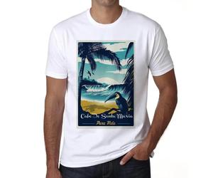 Uomo Maglietta Spiaggia Di Cabo De Santa Maria Pura Vida - Cabo De Santa Maria