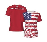Uomo Maniche Corte Personalized United State Flag Magliette da Lavoro Casual Tshirt Comfortevole T-Shirt per Estive Ufficio Fitness M