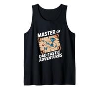 Uomo Master of Dad-Tastic Adventures Fun Times Ahead Papà Padre Canotta