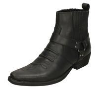 Uomo Maverick A3R003 Pelle Stivali da Cowboy Caviglia