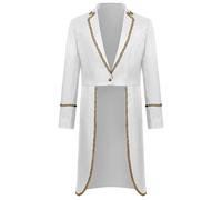 Uomo Medievale Vintage Swallow-Tailed Cappotto Giacca Abito Mezza Lunghezza Punk