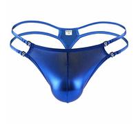 Uomo Metallizzato Tanga Intimo Lucido Perizoma Ecopelle Borsetta Olografico