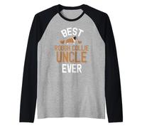 Uomo Miglior Cane da Compagnia Sveglio dello Zio del Collie Ruvido Maglia con Maniche Raglan
