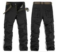 Uomo Militare Pantaloni Stile Pesca Lavoro Al Ginocchio Tasca