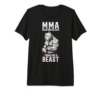 Uomo MMA Allenati Come Una Bestia - Cage Fighter Lotta Libera Maglietta Premium