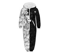 Uomo Moda Famiglia Onesie Pigiama a Maniche Lunghe, Morbuy Adulto e Infante Intero Tuta con Cappuccio Casual Overall Caldo Monopezzo da Notte Onesie Sport Suit (Adult S,Leone)