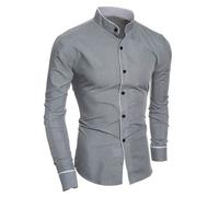 Uomo Molla Slim Fit T-Shirt Casual Solido Colore Stile Coreano