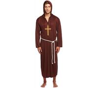 Uomo Monk Abito Vestaglia Costume fra Tuck Halloween Religioso Adulti