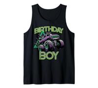Uomo Monster Truck Compleanno Ragazzo Bday Party Ragazzi Bambini Giovani Adolescenti Canotta