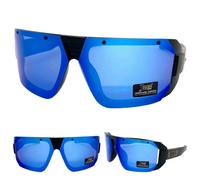 Uomo Motociclista Gangster Hardcore Hip Hop Rapper Locs Sole Montatura Nero Blu