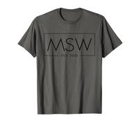 Uomo MSW EST 2026 Scuola di Laurea Assistente Sociale Master Grad Maglietta