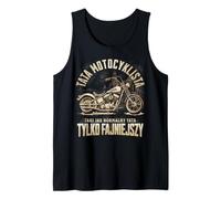 Uomo Najlepszy Tata Motocyklista Motocykl Polska Polish Biker Dad Canotta