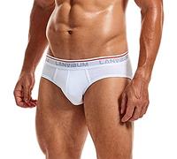 Uomo Nera Jockstrap Braguitas, Calzoncillos para Hombre, Ropa Interior de, Calzoncillos, Pantalones Cortos sexis sólidos, Hombre (White, M) Intimo Slip Cotone