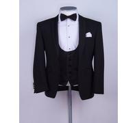 Uomo Nero Abito Firmato Matrimonio lo Sposo Cena Smoking Casual (Giacca + Gilet