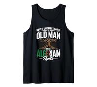 Uomo Never Underestimate An Old Man with Algerian Roots Pride Canotta