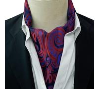 Ascot Cravatta Seta Nero Verde Paisley Foulard Sciarpa A725