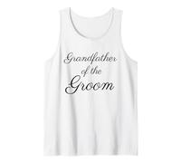 Uomo Nonno dello Sposo, Matrimonio e Sposa, Script Nero Canotta