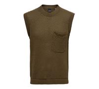 Uomo O&S Maglia Gilet con Tasca Maglioncino Senza Maniche MYLEONS.