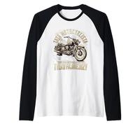 Uomo Ojciec Motocyklista Tata na Motorze Polska Polish Biker Dad Maglia con Maniche Raglan