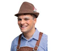 Uomo Oktoberfest Cappello Deluxe Camoscio Birra Bavarese Tedesco Costume Tinker