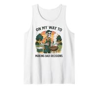 Uomo On My Way to Making Bad Decisions - Divertente Barbecue alla griglia Canotta