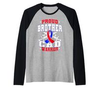 Uomo Orgoglioso Fratello di Un Supporto per la consapevolezza CHD Guerriero CHD Maglia con Maniche Raglan