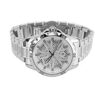 Uomo orologio meccanico orologio cronografo resistente all'acqua elegante orologio da polso con cinturino in acciaio inossidabile per la vita di studio di lavoro 45,5 mm