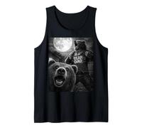 Uomo Orso papà Divertente Vintage Horror Grafica Gay Uomo Luna Selfie Canotta