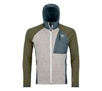 Ortovox Fleece GP Classic Knit Hoody M - felpa in pile - uomo S Grey/Blue/Green man Lana Merino,Made In Eu,Prodotto Climaticamente Neutrale