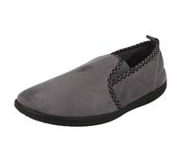 Uomo Padders Memoria Schiuma Pantofole Lewis Grigio Navy Taglia UK 6 7 8 9 10 11