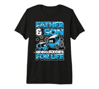 Uomo Padre e Figlio Abbinamento Completo Equitazione Buddies for Life Maglietta Premium