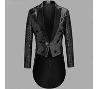 Uomo Paillettes e Lustrini Smoking Suit Giacca Slim Frac Abito Festa Matrimonio