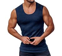 Uomo Palestra Canotta Sportive Traspirante Allenamento Tank Top Fitness Bodybuilding Palestra Canotte Stringer Senza Maniche Aderente Canottiera Cotone Elasticizzato Ad Asciugatura Rapida Vest