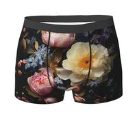 Uomo Pantaloncini Boxer Beautiful Flowers Print Tag-Free Boxer Uomo Resistente Comodi Trunks per Uomini Sportivi Intimo Maschile,XXL