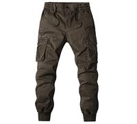 Uomo Pantaloni Cargo,Pantaloni da Lavoro in Softshell Slim Fit Jogging Hip Hop Gamba Larga Combat Trekking Multitasche Campeggio per attività all'aperto