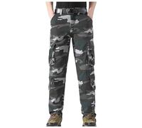 Uomo Pantaloni Cargo,Pantaloni di Sport da Jogging Cargo Elasticizzati Leggeri Eleganti Lavoro con Risvolto Combattimento vestibilità Campeggio per All'aperto