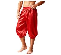 Uomo Pantaloni Serraglio Costume Arabo Halloween Da Principe M Rosso L
