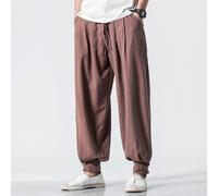 Uomo Pantaloni Stile Cinese Bloomers Kung Fu Formazione Casual Sciolto Lungo