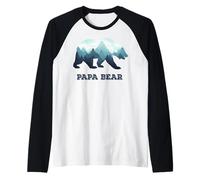 Uomo Papa Bear Wildlife - Regalo per la festa del papà, papà o papà Maglia con Maniche Raglan