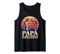 Uomo papà Il Re della Grigliata Barbecue BBQ Grigliatore Brace Canotta