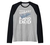 Uomo papà pianista Maglia con Maniche Raglan