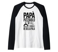Uomo papà Pizzaiolo Pizza Uomo Frase Divertente Maglia con Maniche Raglan
